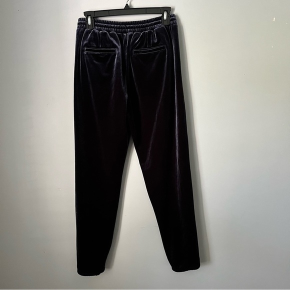 GAP Luxe Velvet High Waisted Navy Blue Jogger Lounge Pants Size XSmall - Picture 11 of 14